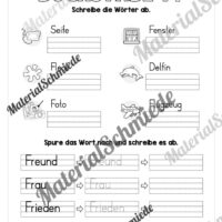 Arbeitsheft: Buchstabe F/f schreiben lernen (25 Seiten) - Arbeitsblatt 08