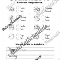 Arbeitsheft: Buchstabe F/f schreiben lernen (25 Seiten) - Arbeitsblatt 09