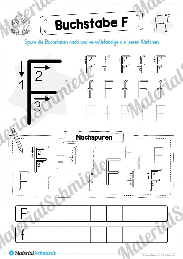 Materialpaket: Buchstabe F/f schreiben lernen (Vorschau 05)