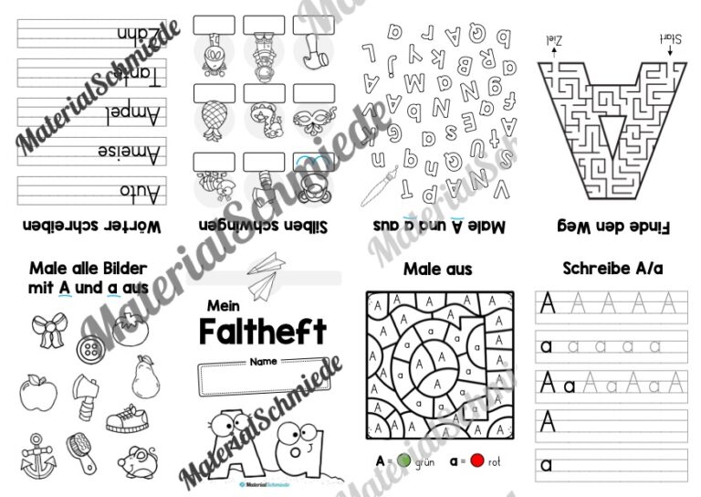 Buchstabe A: Faltheft (Vorschau 01)