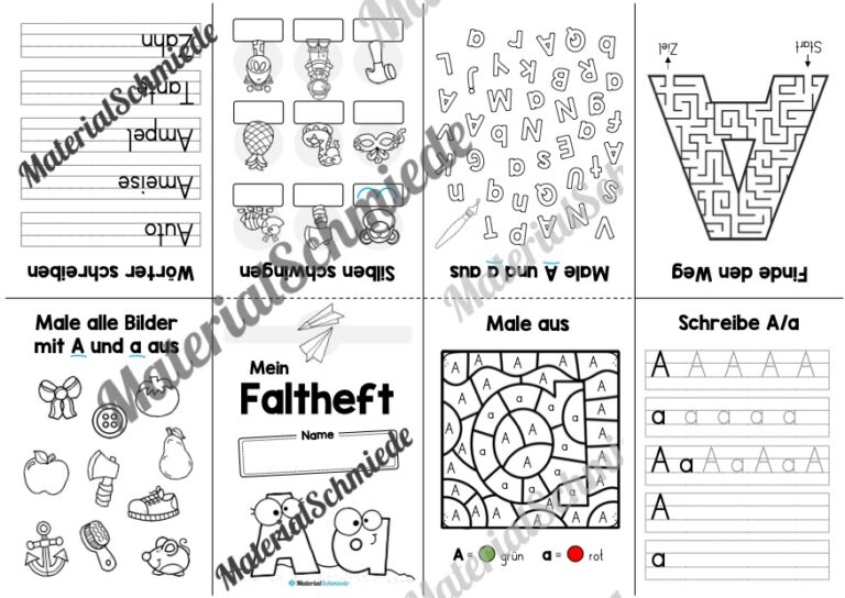 Buchstabe A: Faltheft (Vorschau 02)