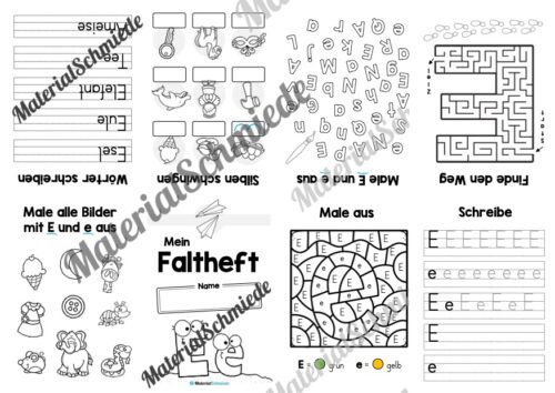 Buchstabe E: Faltheft (Vorschau 01)