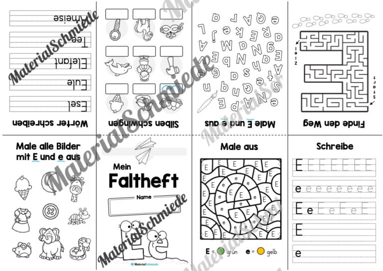 Buchstabe E: Faltheft (Vorschau 02)