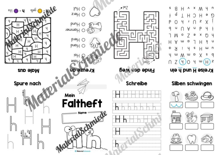 Buchstabe H: Faltheft (Vorschau 01)