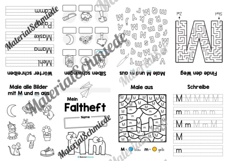 Buchstabe M: Faltheft (Vorschau 01)