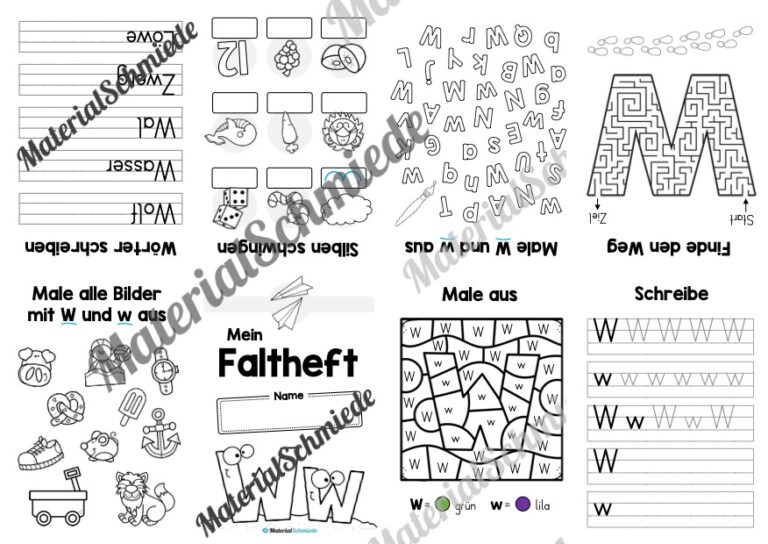 Buchstabe W: Faltheft (Vorschau 01)