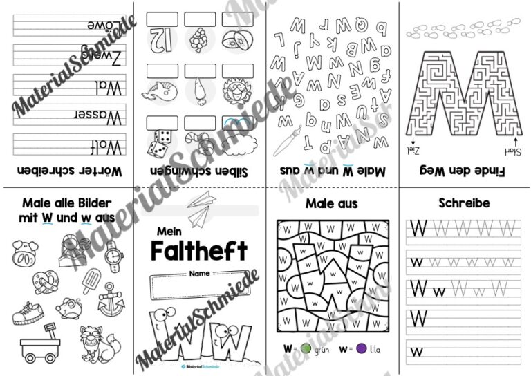 Buchstabe W: Faltheft (Vorschau 02)