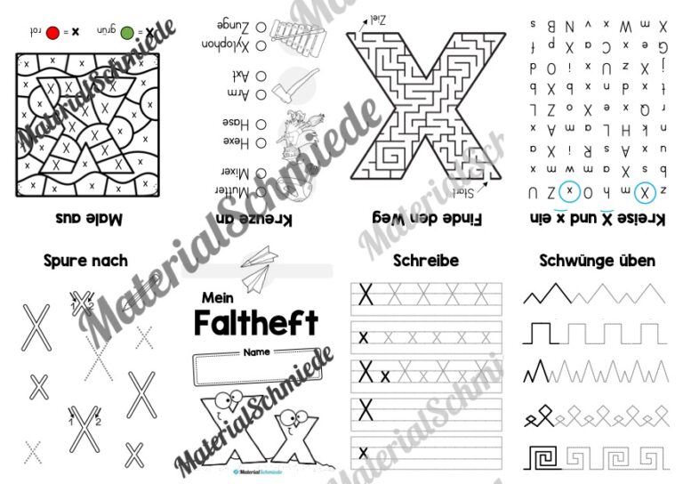 Buchstabe X: Faltheft (Vorschau 01)