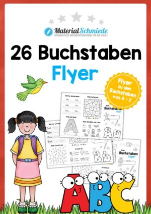 Bundle: 26 Buchstaben-Flyer (A-Z)