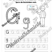 Arbeitsheft: Buchstabe G/g schreiben lernen (25 Seiten) - Arbeitsblatt 03