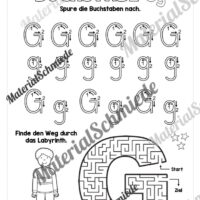 Arbeitsheft: Buchstabe G/g schreiben lernen (25 Seiten) - Arbeitsblatt 04