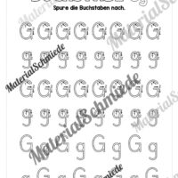 Arbeitsheft: Buchstabe G/g schreiben lernen (25 Seiten) - Arbeitsblatt 05