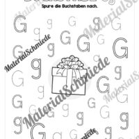 Arbeitsheft: Buchstabe G/g schreiben lernen (25 Seiten) - Arbeitsblatt 07