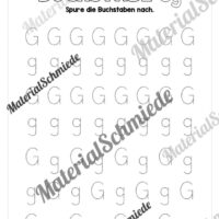 Arbeitsheft: Buchstabe G/g schreiben lernen (25 Seiten) - Arbeitsblatt 08