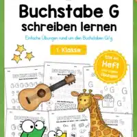 Arbeitsheft: Buchstabe G/g schreiben lernen (25 Seiten)