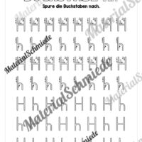 Arbeitsheft: Buchstabe H/h schreiben lernen (25 Seiten)- Arbeitsblatt 05