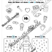 Arbeitsheft: Buchstabe H/h schreiben lernen (25 Seiten)- Arbeitsblatt 07