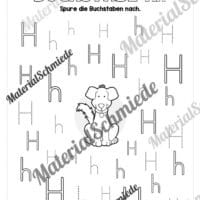 Arbeitsheft: Buchstabe H/h schreiben lernen (25 Seiten)- Arbeitsblatt 08