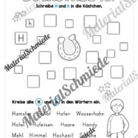 Arbeitsheft: Buchstabe H/h schreiben lernen (25 Seiten)- Arbeitsblatt 10
