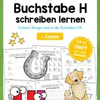 Arbeitsheft: Buchstabe H/h schreiben lernen (25 Seiten)
