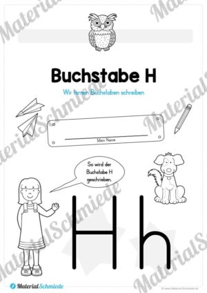 Materialpaket: Buchstabe H/h schreiben lernen (Vorschau 01)