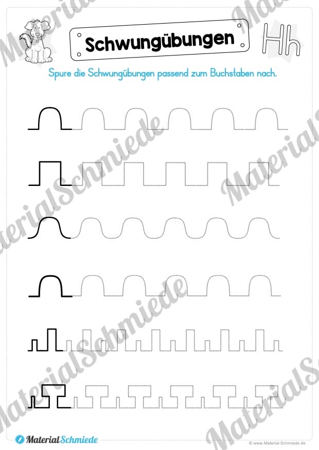 Materialpaket: Buchstabe H/h schreiben lernen (Vorschau 02)