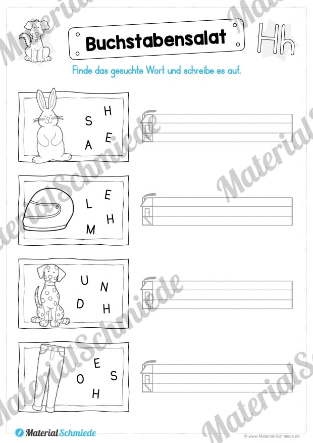 Materialpaket: Buchstabe H/h schreiben lernen (Vorschau 05)
