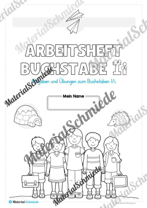 Arbeitsheft: Buchstabe I/i schreiben lernen (25 Seiten) - Arbeitsblatt 01