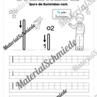 Arbeitsheft: Buchstabe I/i schreiben lernen (25 Seiten) - Arbeitsblatt 03
