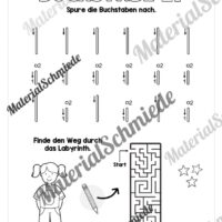 Arbeitsheft: Buchstabe I/i schreiben lernen (25 Seiten) - Arbeitsblatt 04