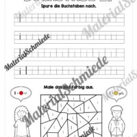 Arbeitsheft: Buchstabe I/i schreiben lernen (25 Seiten) - Arbeitsblatt 06