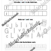 Arbeitsheft: Buchstabe I/i schreiben lernen (25 Seiten) - Arbeitsblatt 07