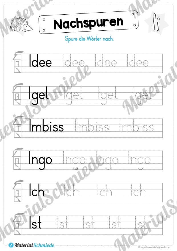 Materialpaket: Buchstabe I/i schreiben lernen (Vorschau 04)