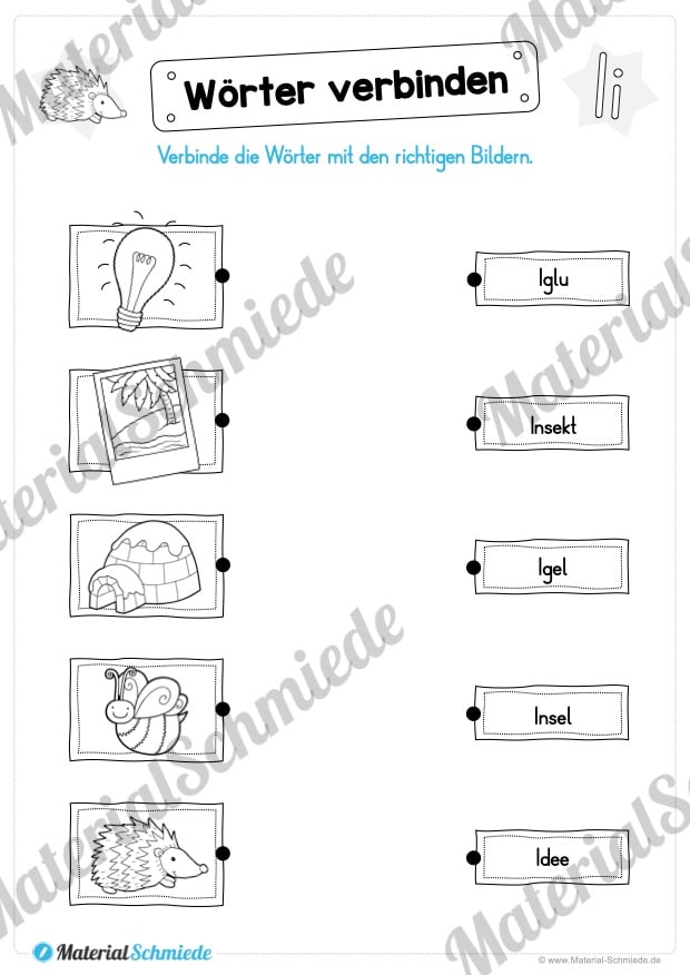 Materialpaket: Buchstabe I/i schreiben lernen (Vorschau 08)