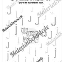 Arbeitsheft: Buchstabe J/j schreiben lernen (25 Seiten) - Arbeitsblatt 06
