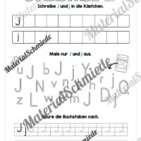 Arbeitsheft: Buchstabe J/j schreiben lernen (25 Seiten) - Arbeitsblatt 07