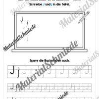 Arbeitsheft: Buchstabe J/j schreiben lernen (25 Seiten) - Arbeitsblatt 09
