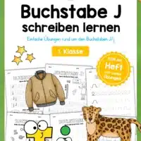 Arbeitsheft: Buchstabe J/j schreiben lernen (25 Seiten)