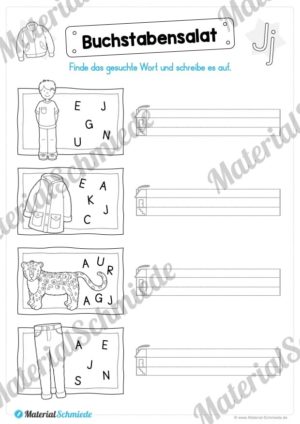 Materialpaket: Buchstabe J/j schreiben lernen (Vorschau 06)
