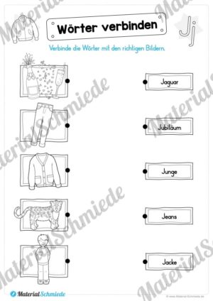 Materialpaket: Buchstabe J/j schreiben lernen (Vorschau 08)