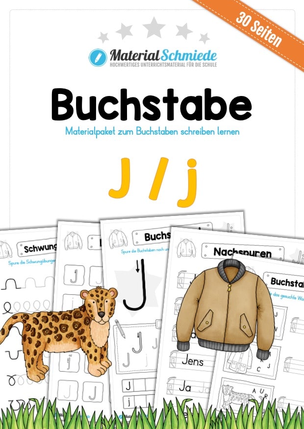 Materialpaket: Buchstabe J/j schreiben lernen