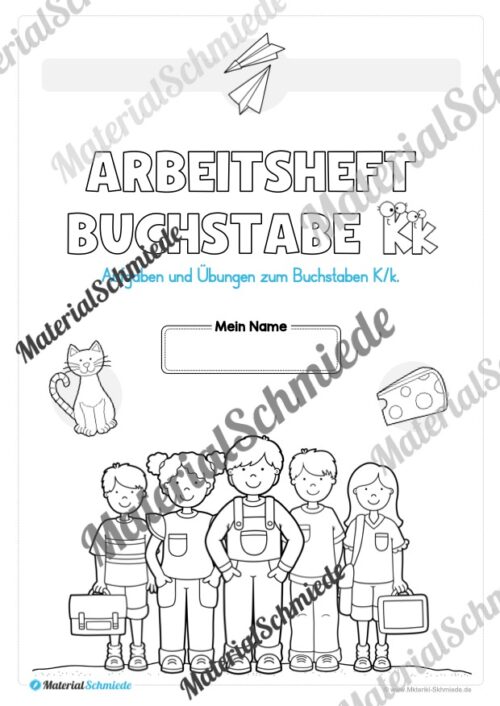 Arbeitsheft: Buchstabe K/k schreiben lernen (25 Seiten) - Arbeitsblatt 01