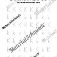 Arbeitsheft: Buchstabe K/k schreiben lernen (25 Seiten) - Arbeitsblatt 08