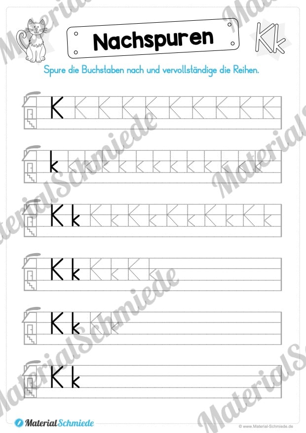 Materialpaket: Buchstabe K/k schreiben lernen (Vorschau 04)