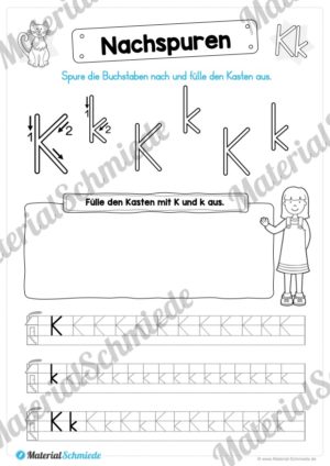 Materialpaket: Buchstabe K/k schreiben lernen (Vorschau 05)