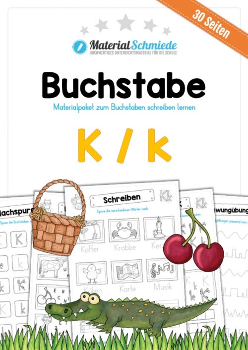 Materialpaket: Buchstabe K/k schreiben lernen