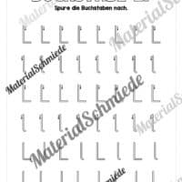 Arbeitsheft: Buchstabe L/l schreiben lernen (25 Seiten) - Arbeitsblatt 05