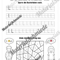Arbeitsheft: Buchstabe L/l schreiben lernen (25 Seiten) - Arbeitsblatt 06