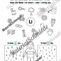 Arbeitsheft: Buchstabe L/l schreiben lernen (25 Seiten) - Arbeitsblatt 09