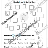 Arbeitsheft: Buchstabe L/l schreiben lernen (25 Seiten) - Arbeitsblatt 10